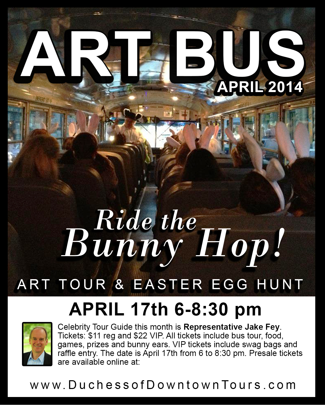 Hop on the Artbus for a chance to meet the artists, join the Easter egg hunt, and whatever additional shenanigans might be part of your ride. Click here to get tickets.